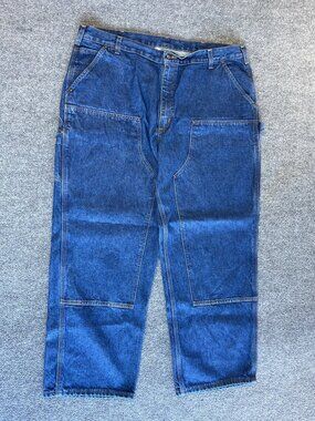Carhartt Mens Loose Original Fit B73-DST Jeans 42x30 100% Cotton Denim Blue Made